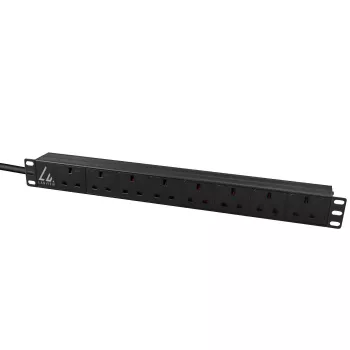 Lanview LVR-3MUK-SPD-UK8 jednotka rozvodu napájania (PDU) 8 AC výstupov 1,4U čierna