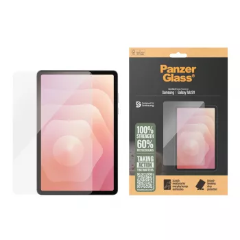 PanzerGlass fólia na displej pre Samsung Galaxy Tab S11 — tvrdené sklo, PET, silikón, Ultra-Wide Fit, transparentná