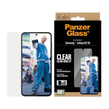 Ochrana obrazovky PanzerGlass Ultra-Wide Fit pre Samsung Galaxy A57 5G – číra, odolná proti poškriabaniu