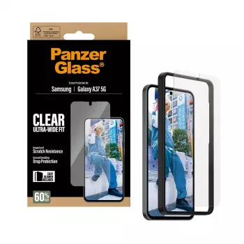 PanzerGlass ochrana displeja Ultra-Wide Fit pre Samsung Galaxy A37 5G — číra, odolná proti poškriabaniu