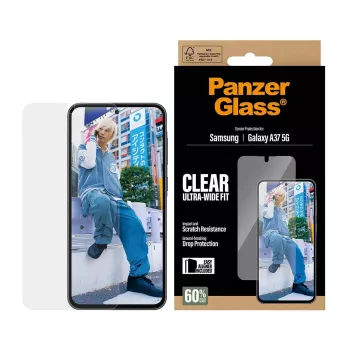 PanzerGlass ochrana displeja Ultra-Wide Fit pre Samsung Galaxy A37 5G — číra, odolná proti poškriabaniu