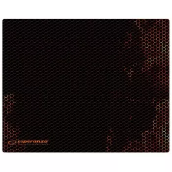 Podložka pod myš ESPERANZA EGP101R — herná polyesterová, veľkosť S 250×200×2 mm, protišmyková základňa, oranžový vzorovaný povrch