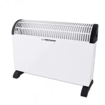 Elektrický konvektorový ohrievač ESPERANZA EHH008 — 2000 W, 3 výkonové stupne, nastaviteľný termostat, biela