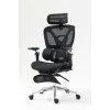 Ergonomická kancelárska stolička ActiveJet YK848 — sieťovaný sedák a sieťované operadlo, čierna, operadlo 50,5×57 cm, šírka sedáku 48,5 cm