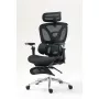 Ergonomická kancelárska stolička ActiveJet YK848 — sieťovaný sedák a sieťované operadlo, čierna, operadlo 50,5×57 cm, šírka sedáku 48,5 cm