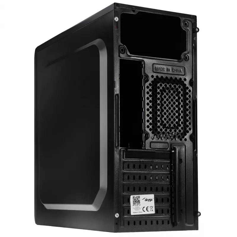 Akyga AK939BL Midi-Tower PC skriňa, ATX / Micro-ATX / Mini-ITX, 2x USB 2.0, bez napájacieho zdroja, čierna