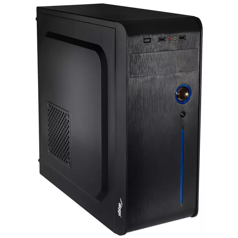 Akyga AK939BL Midi-Tower PC skriňa, ATX / Micro-ATX / Mini-ITX, 2x USB 2.0, bez napájacieho zdroja, čierna