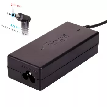 Akyga AK-ND-58 napájací zdroj pre notebook 19,5 V / 3,34 A, 65 W, konektor samec 4,5 x 3,0 mm s kolíkom, pre Dell