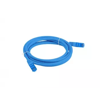 LANBERG sieťový kábel Cat6a RJ-45 na RJ-45 S/FTP LSZH, 1 m, modrý