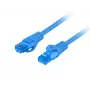 LANBERG sieťový kábel Cat6a RJ-45 na RJ-45 S/FTP LSZH, 1 m, modrý