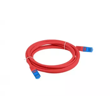 LANBERG RJ-45 Cat6a patch kábel PCF6A-10CC-0100-R, 1 m, S/FTP, CCA, LSZH, červený