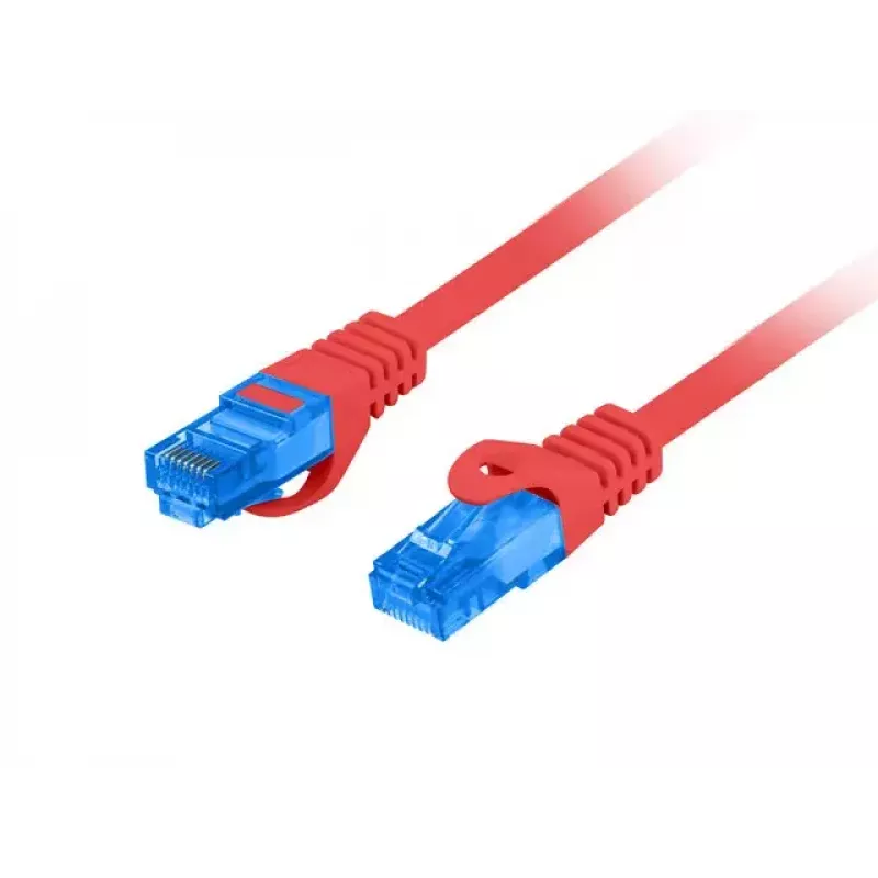 LANBERG RJ-45 Cat6a patch kábel PCF6A-10CC-0100-R, 1 m, S/FTP, CCA, LSZH, červený