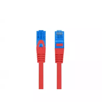 LANBERG RJ-45 Cat6a patch kábel PCF6A-10CC-0100-R, 1 m, S/FTP, CCA, LSZH, červený