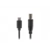 USB 2.0 kábel LANBERG CA-USBA-13CC-0030-BK — USB B na USB C, 3 m, čierny