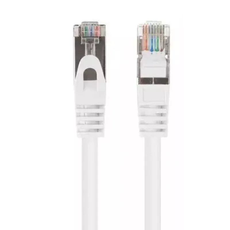 Ethernetový patch kábel LANBERG PCF6-20CC-0100-W Cat6 U/UTP 1 m, CCA vodič, 250 MHz, biely