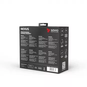 Headset Savio NEXUS káblový herný headset čierny