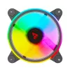 SAVIO FAN-01 Balenie 4 ks ARGB ventilátor 120mm s ovládačom a diaľkovým ovládaním, čierny