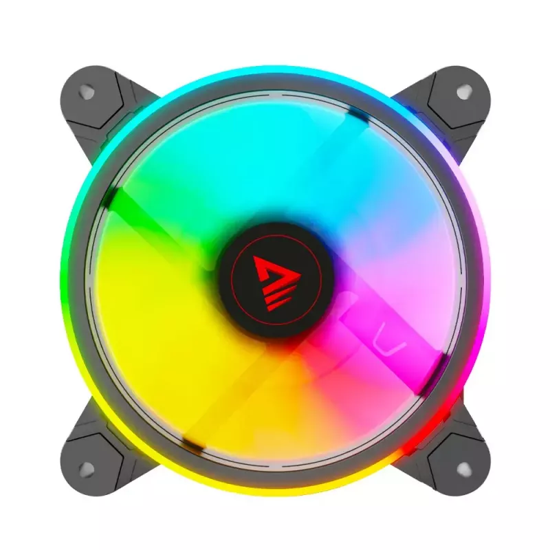 SAVIO FAN-01 Balenie 4 ks ARGB ventilátor 120mm s ovládačom a diaľkovým ovládaním, čierny