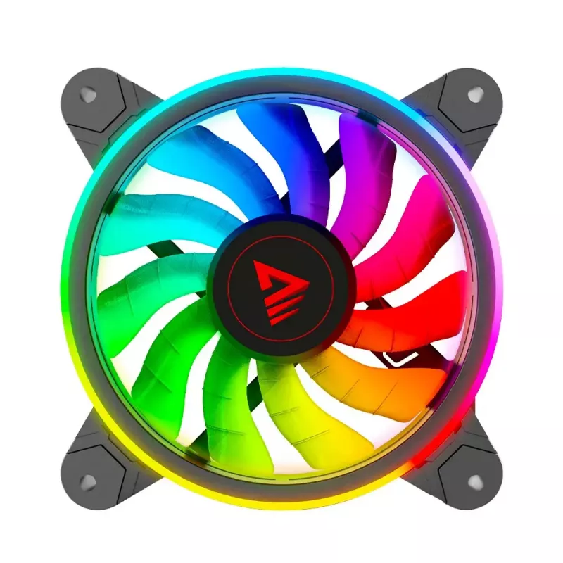 SAVIO FAN-01 Balenie 4 ks ARGB ventilátor 120mm s ovládačom a diaľkovým ovládaním, čierny