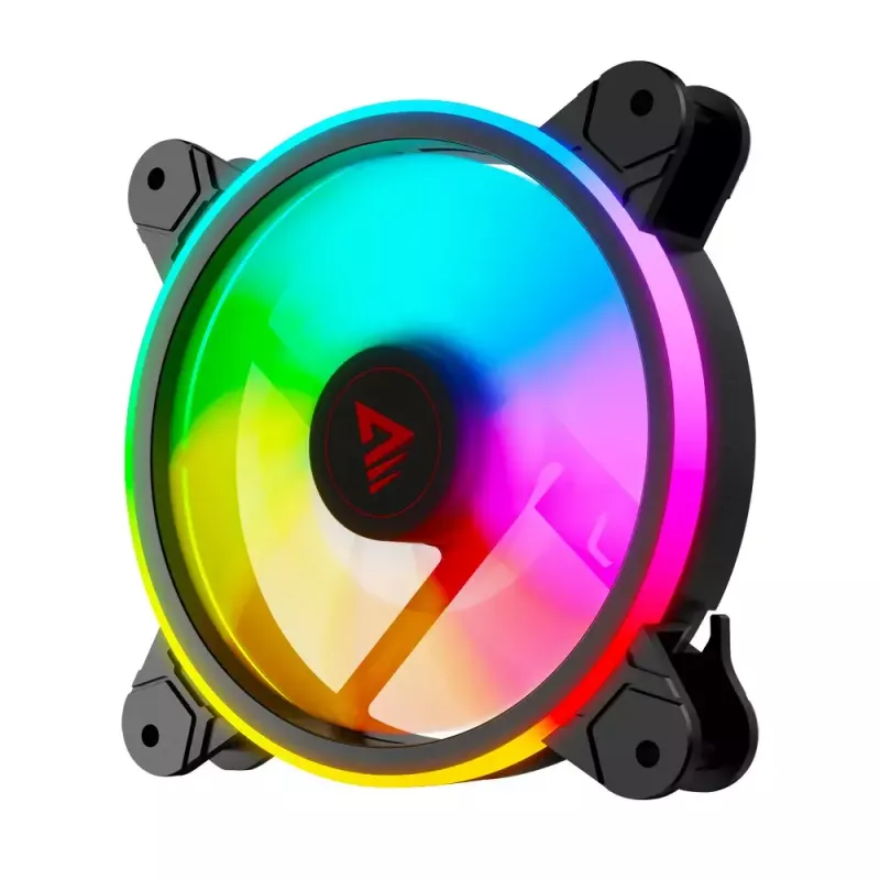 SAVIO FAN-01 Balenie 4 ks ARGB ventilátor 120mm s ovládačom a diaľkovým ovládaním, čierny