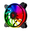 SAVIO FAN-01 Balenie 4 ks ARGB ventilátor 120mm s ovládačom a diaľkovým ovládaním, čierny