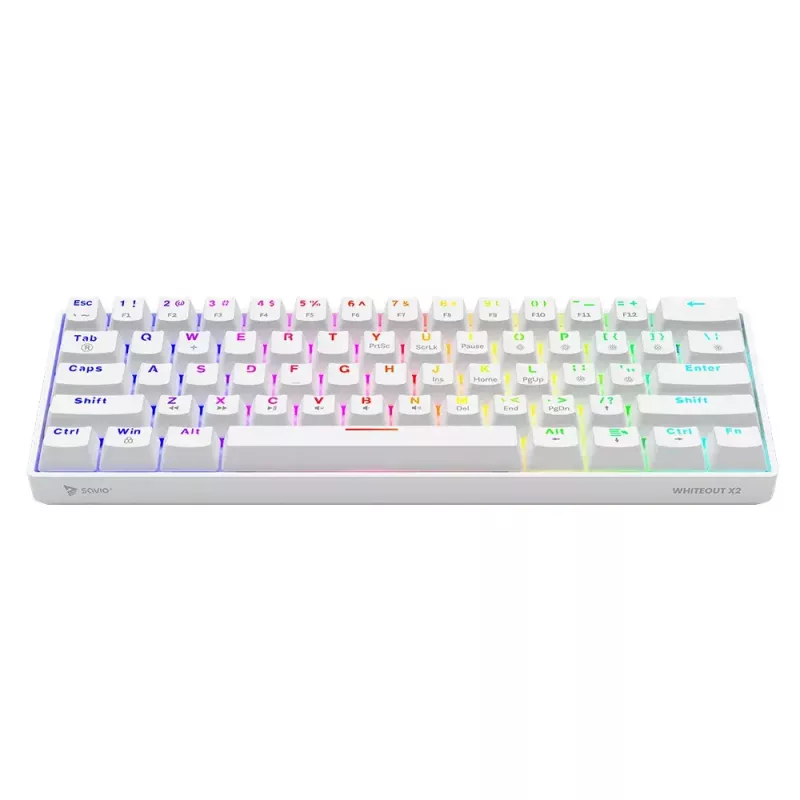 Savio WHITEOUT X2 RED herná klávesnica USB QWERTY mechanická 61 klávesov