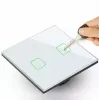 Dotykový vypínač svetla MACLEAN MCE703W, sklenený predný panel, 1-násobný, 220V