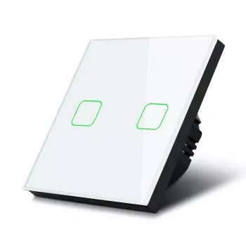 Dotykový vypínač svetla MACLEAN MCE703W, sklenený predný panel, 1-násobný, 220V