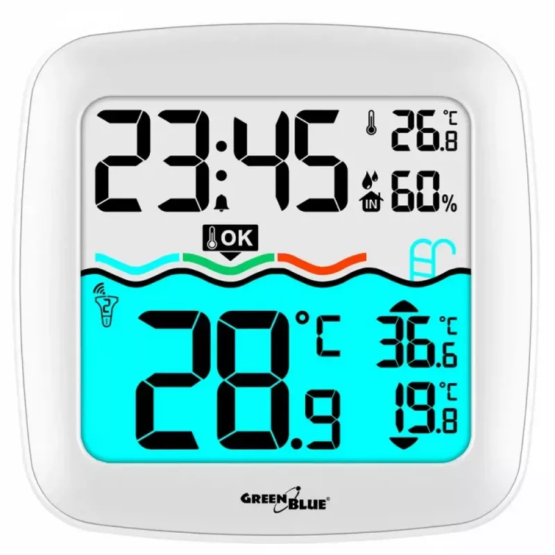 Bezdrôtový senzor teploty bazéna GreenBlue GB216 IPX7 vodotesný, model GB216