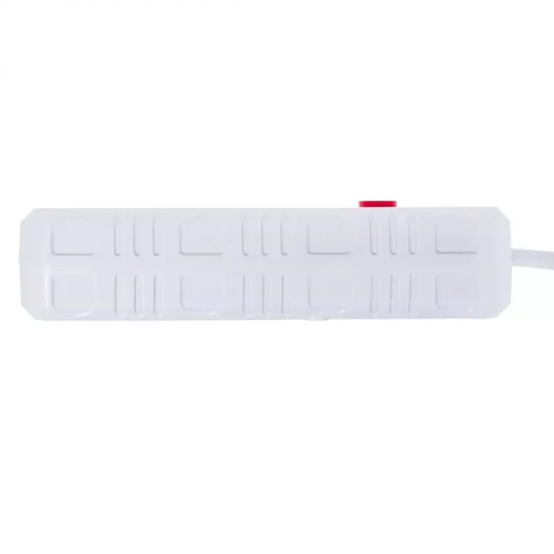 Predlžovacia zásuvková lišta MACLEAN MCE393 W — 4 zásuvky + 3×USB, 110–240V, 2,1A USB, 2500W, 3 m, biela