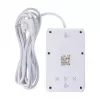 Predlžovacia zásuvková lišta MACLEAN MCE393 W — 4 zásuvky + 3×USB, 110–240V, 2,1A USB, 2500W, 3 m, biela