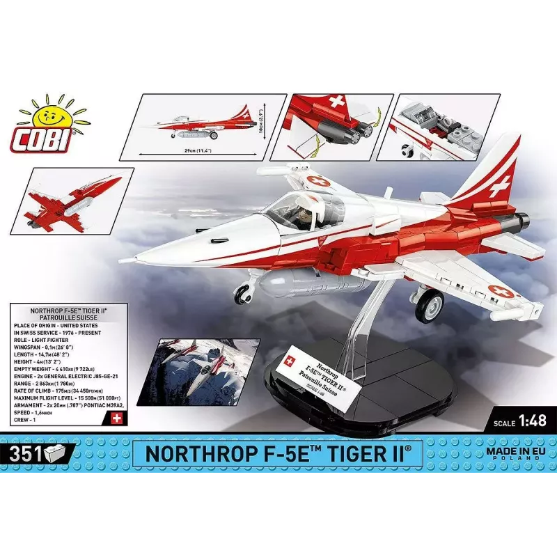 Stavebnica Cobi Northrop F-5E Tiger II model 5857 sada kociek