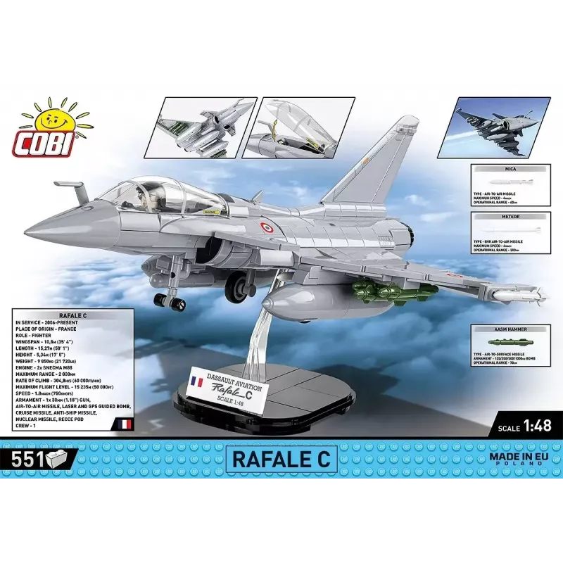Sada stavebných kociek Cobi Rafale C 551 dielov model COBl-5901