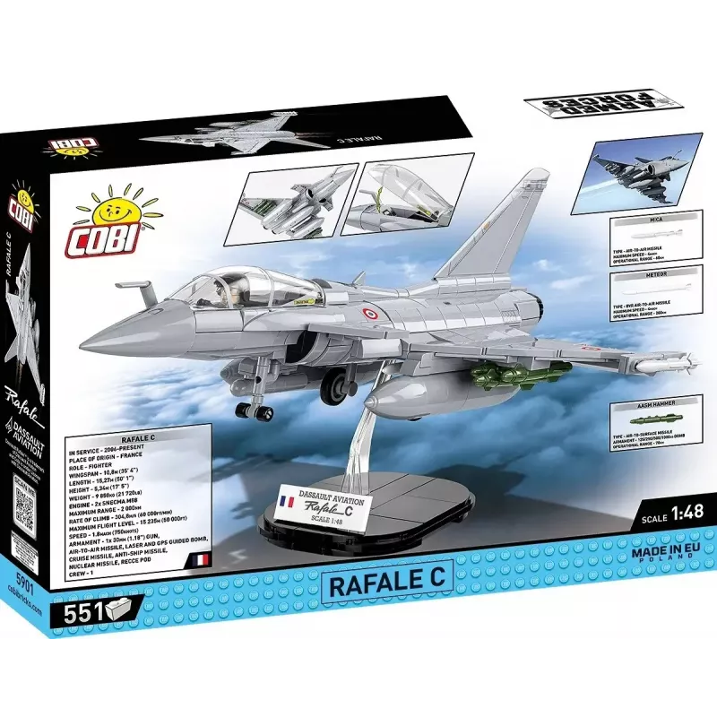 Sada stavebných kociek Cobi Rafale C 551 dielov model COBl-5901