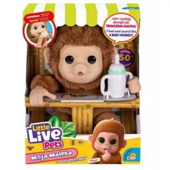 Interaktívna hračka Cobi Little Live Pets Monkey MO-26613 — interaktívna hračka domáceho maznáčika so zvukmi a pohybmi