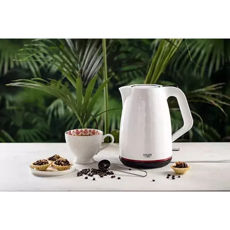 Elektrická kanvica Adler AD 1277 1,7 l 2200 W biela