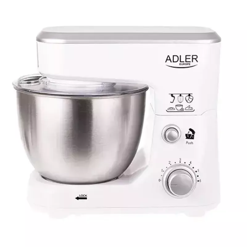 Kuchynský robot Adler AD 4216, 500 W, 4 l nerezová misa, biela