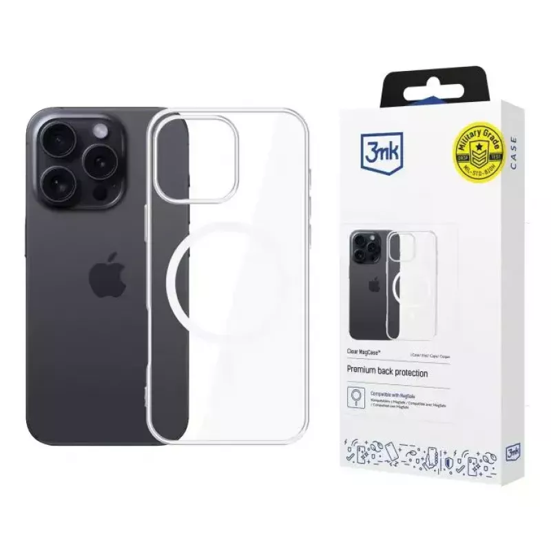 Obal 3MK Clear MagCase pre Apple iPhone 16 Pro transparentný