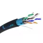 Sieťový kábel Extralink Twisted Pair CAT5E FTP Outdoor s gélom 100 m čierny
