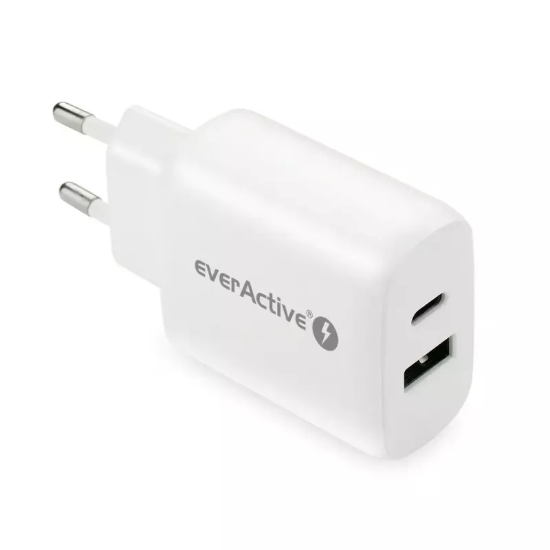 USB-C nabíjačka everActive SC-370Q 25W QC3.0 USB rýchle nabíjanie