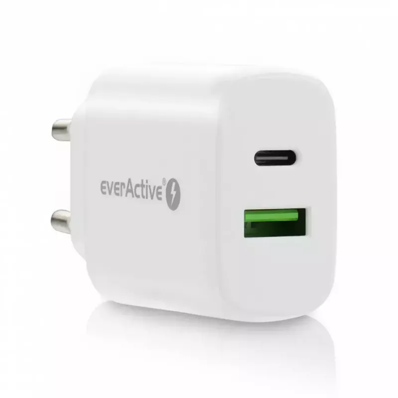 USB-C nabíjačka everActive SC-370Q 25W QC3.0 USB rýchle nabíjanie