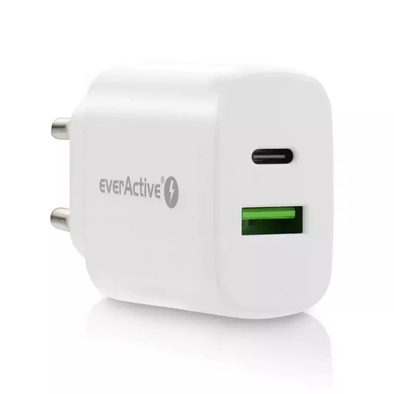USB-C nabíjačka everActive SC-370Q 25W QC3.0 USB rýchle nabíjanie