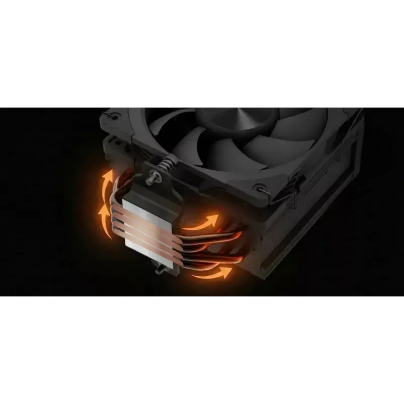 CPU vzduchový chladič MODECOM Volcano 0C T100 120 čierny — tower chladič, 120 mm ventilátor