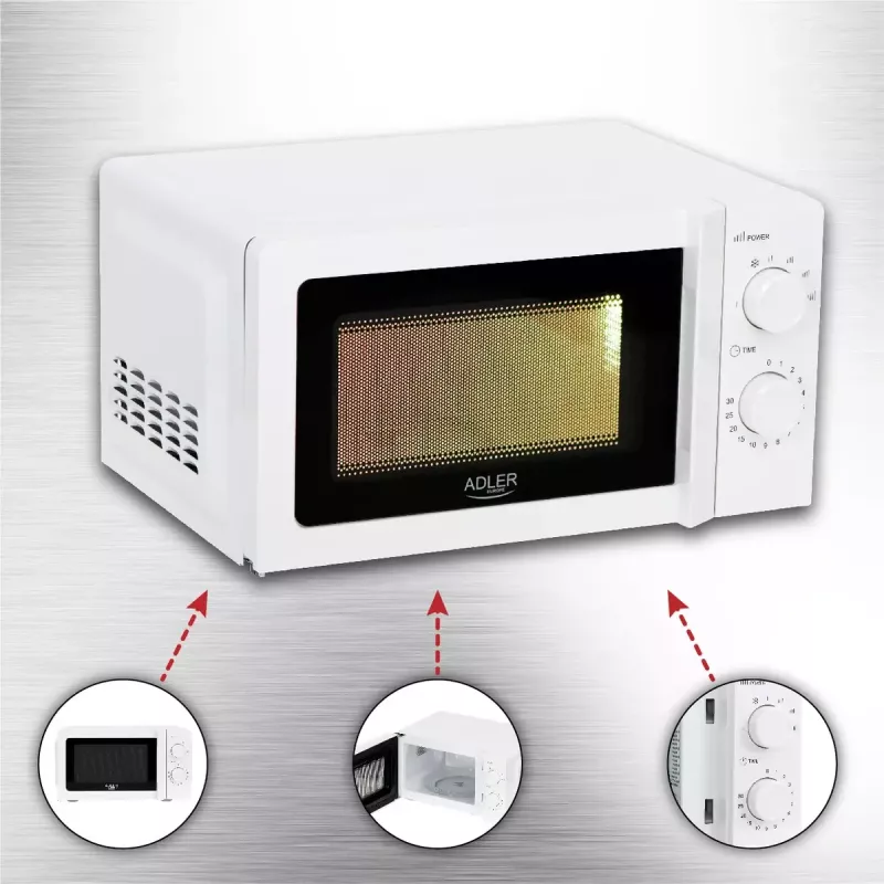 Mikrovlnná rúra solo Adler AD 6205, 700 W, 20 L