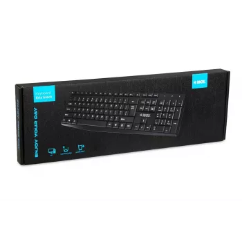 Káblová USB klávesnica IBOX Eris IKC2010B – Full-Size 105 klávesov, USB, odolná voči vode, čierna