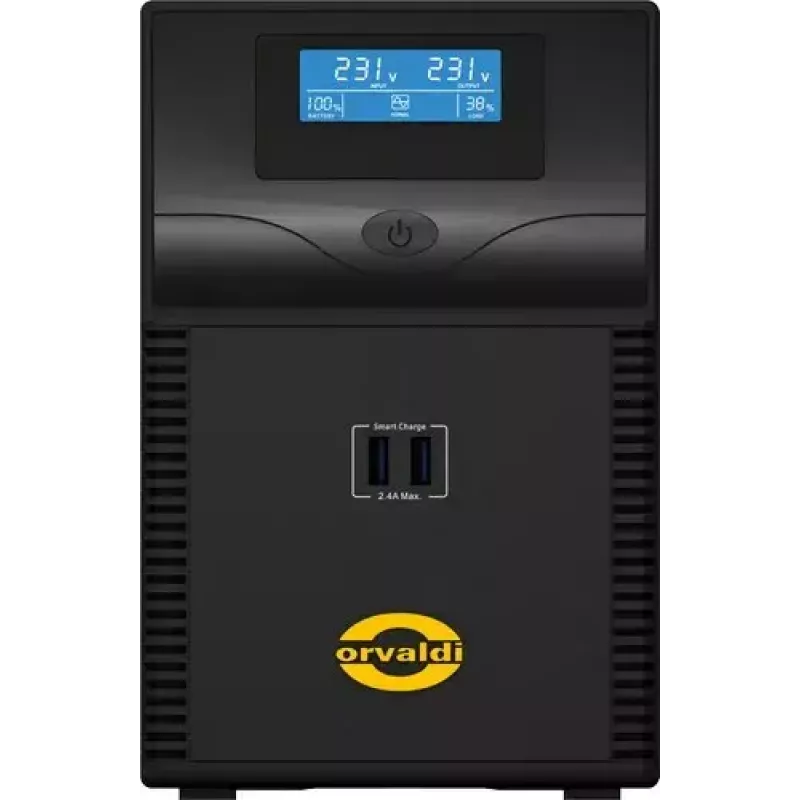 UPS ORVALDI ID1K5CH 1,5 kVA (900 W) Line-Interactive, 24 V batéria, LCD, USB, kompaktný čierny