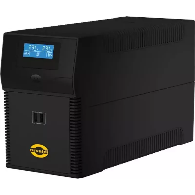 UPS ORVALDI ID1K5CH 1,5 kVA (900 W) Line-Interactive, 24 V batéria, LCD, USB, kompaktný čierny