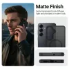 Crong Hybrid Matte magnetické puzdro pre Samsung Galaxy S25 — TPU+PC, magnetické krúžky, čierna
