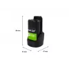 Batéria pre akumulátorový skrutkovač Green Cell PTBO12V3 — Li‑Ion 3 Ah, rozmery 5,1×4,7×8,6 cm