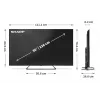 Sharp 50HP6265E TV 127 cm (50 palcov) 4K Ultra HD Smart TV Wi-Fi čierna